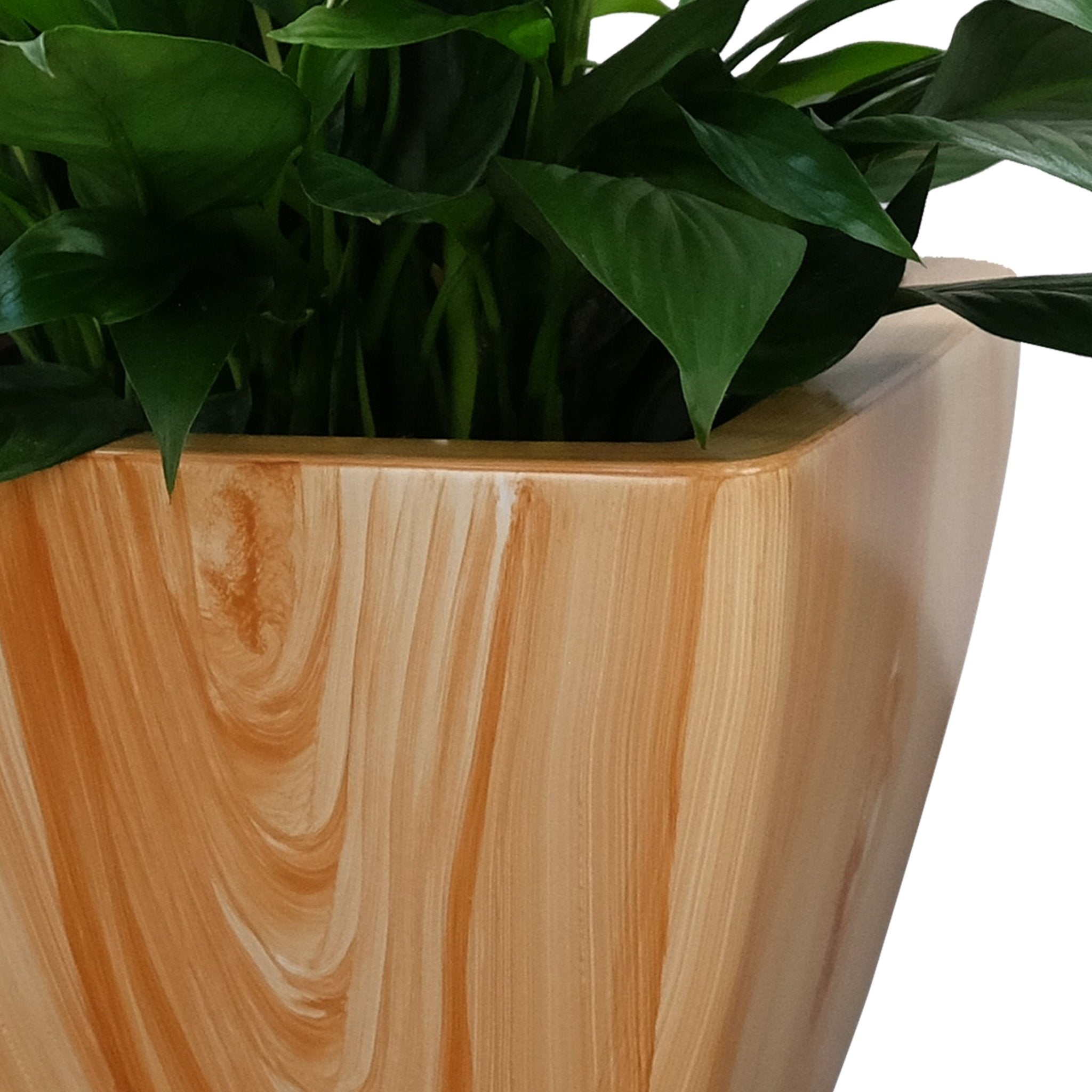 2 - Pack Smart Self - watering Planter Pot for Indoor and Outdoor - Light Wood - Square Cone - Tuesday Morning - Pots & Planters