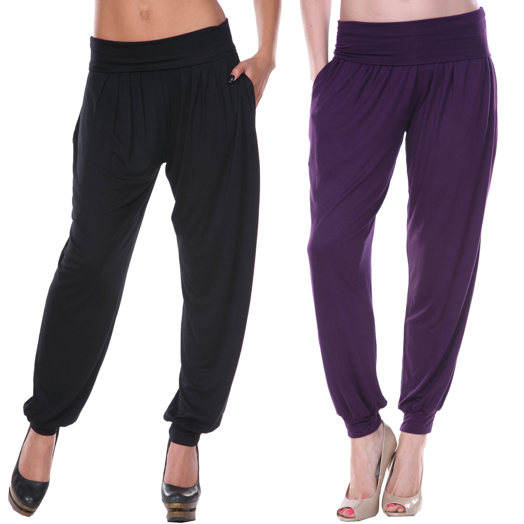 2 - Pack Solid Harem Pants - Tuesday Morning - Pants