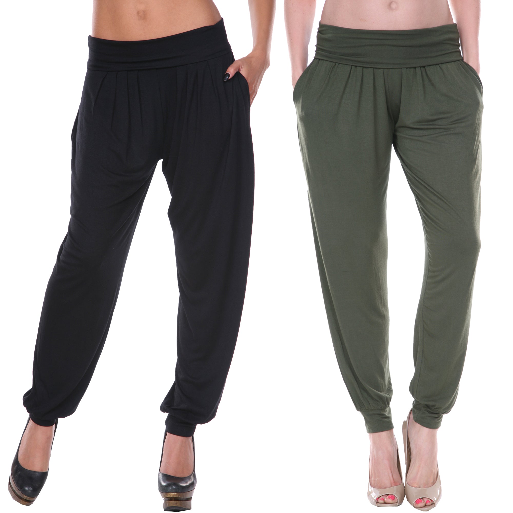 2 - Pack Solid Harem Pants - Tuesday Morning - Pants