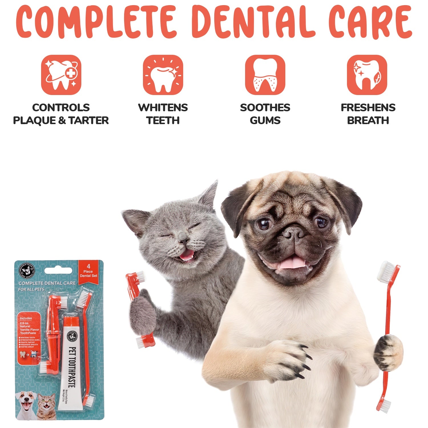 2 Piece Complete Dental Set - Tuesday Morning - Pet Supplies