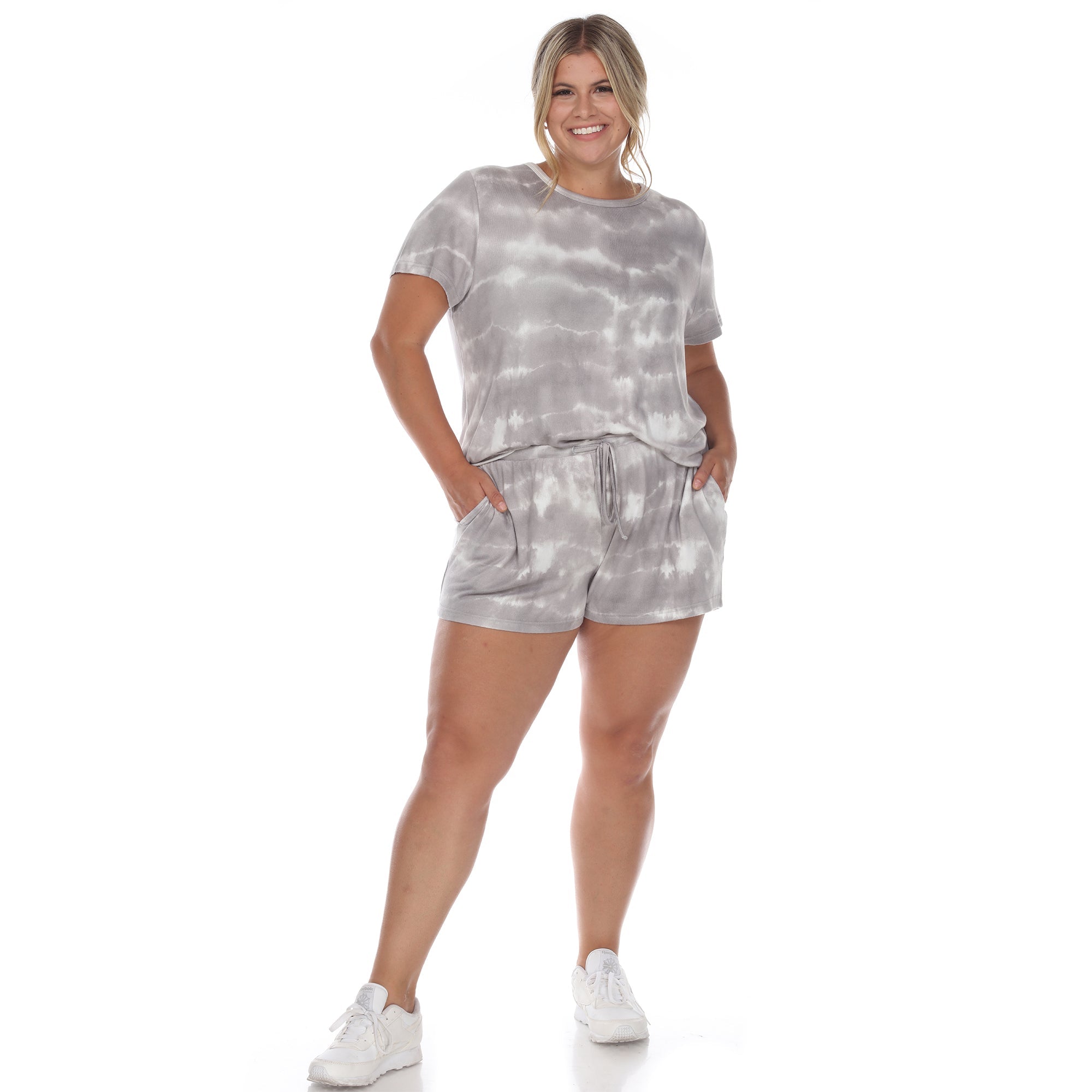 2 Piece Top & Shorts Lounge Set - Plus - Tuesday Morning - Sleepwear & Loungewear