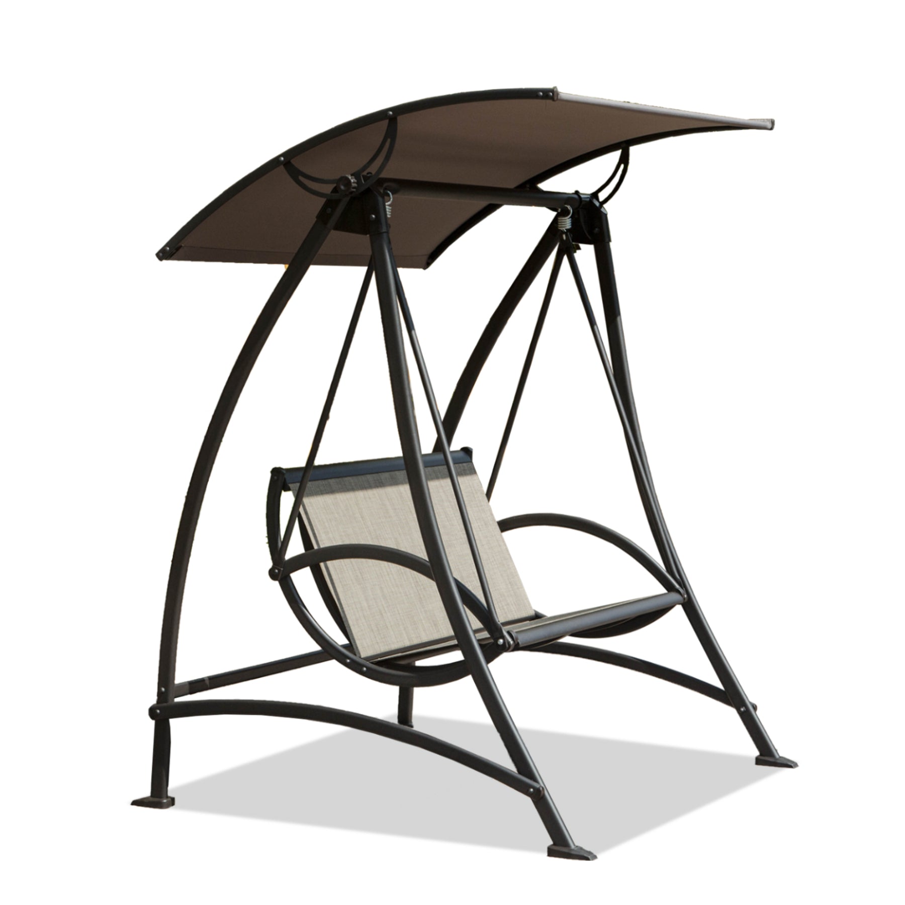 2 Seat Outdoor Porch Swing with Adjustable Canopy Tuesday Morning