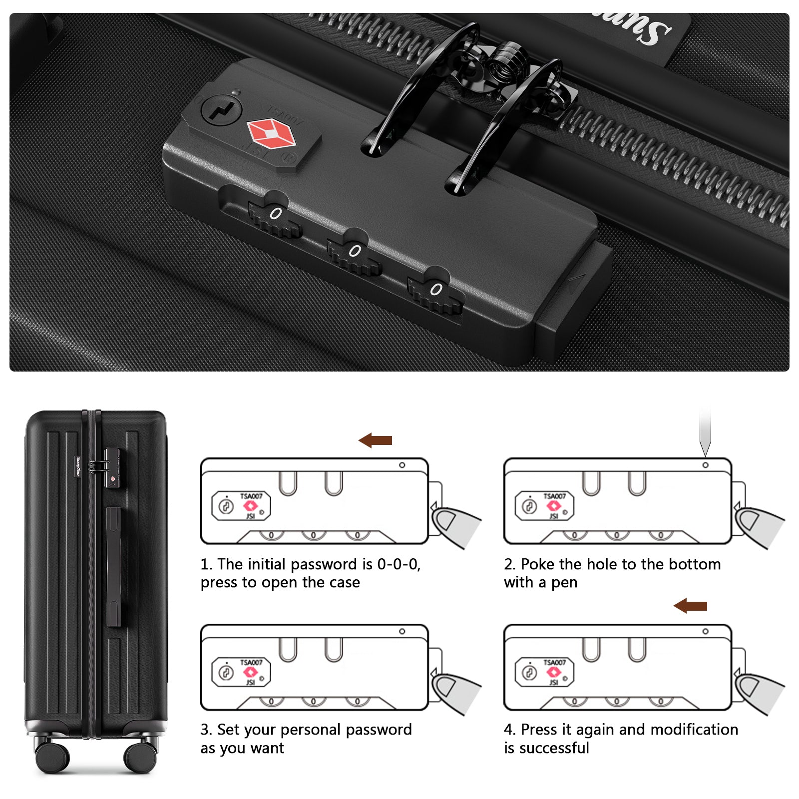 20 - inch Carry - on luggage with 360°Spinner Wheels Suitcases with Hard - sided Lightweight ABS Material - Tuesday Morning - Luggage & Bags