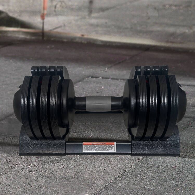 22LBS ADJUSTABLE DUMBBELL STEEL+PLASTIC - Tuesday Morning - Exercise Equipment