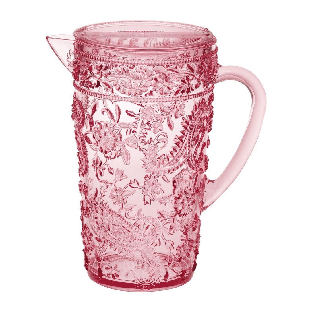 2.5 Quarts Water Pitcher with Lid, Paisley Unbreakable Plastic Pitcher, Drink Pitcher, Juice Pitcher with Spout BPA Free - Tuesday Morning - Drinking Glasses