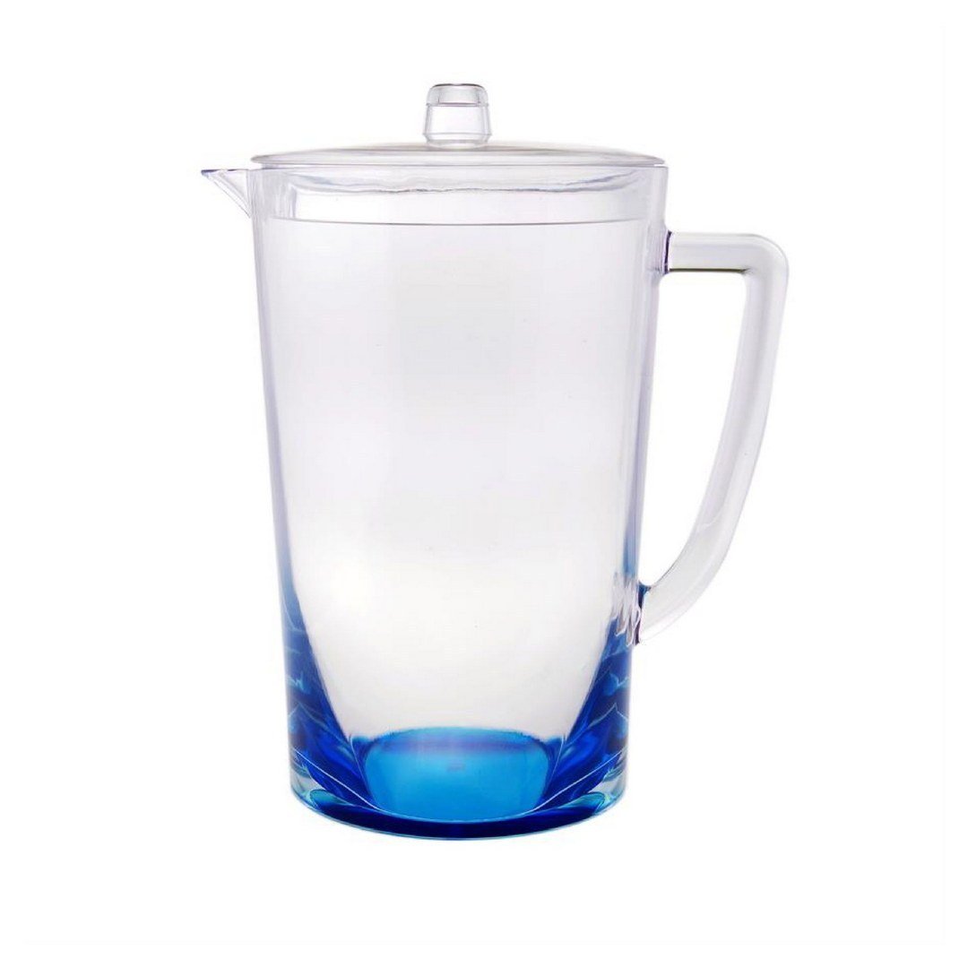 2.75 Quarts Water Pitcher with Lid, Oval Halo Design Plastic Pitcher with Spout - Tuesday Morning - Drinking Glasses