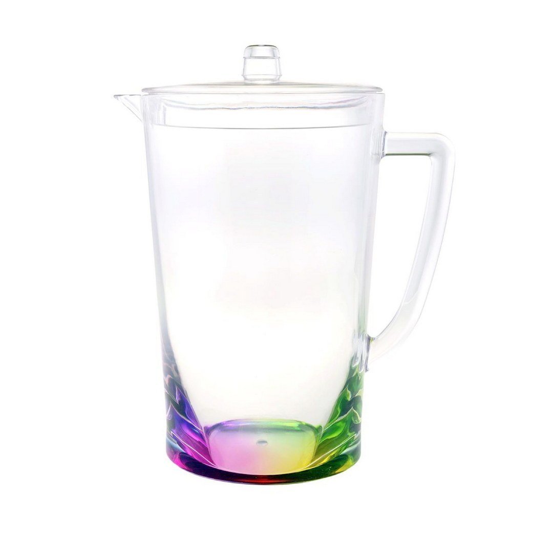 2.75 Quarts Water Pitcher with Lid, Oval Halo Design Unbreakable Plastic Pitcher, Drink Pitcher, Juice Pitcher with Spout BPA Free - Tuesday Morning - Drinking Glasses