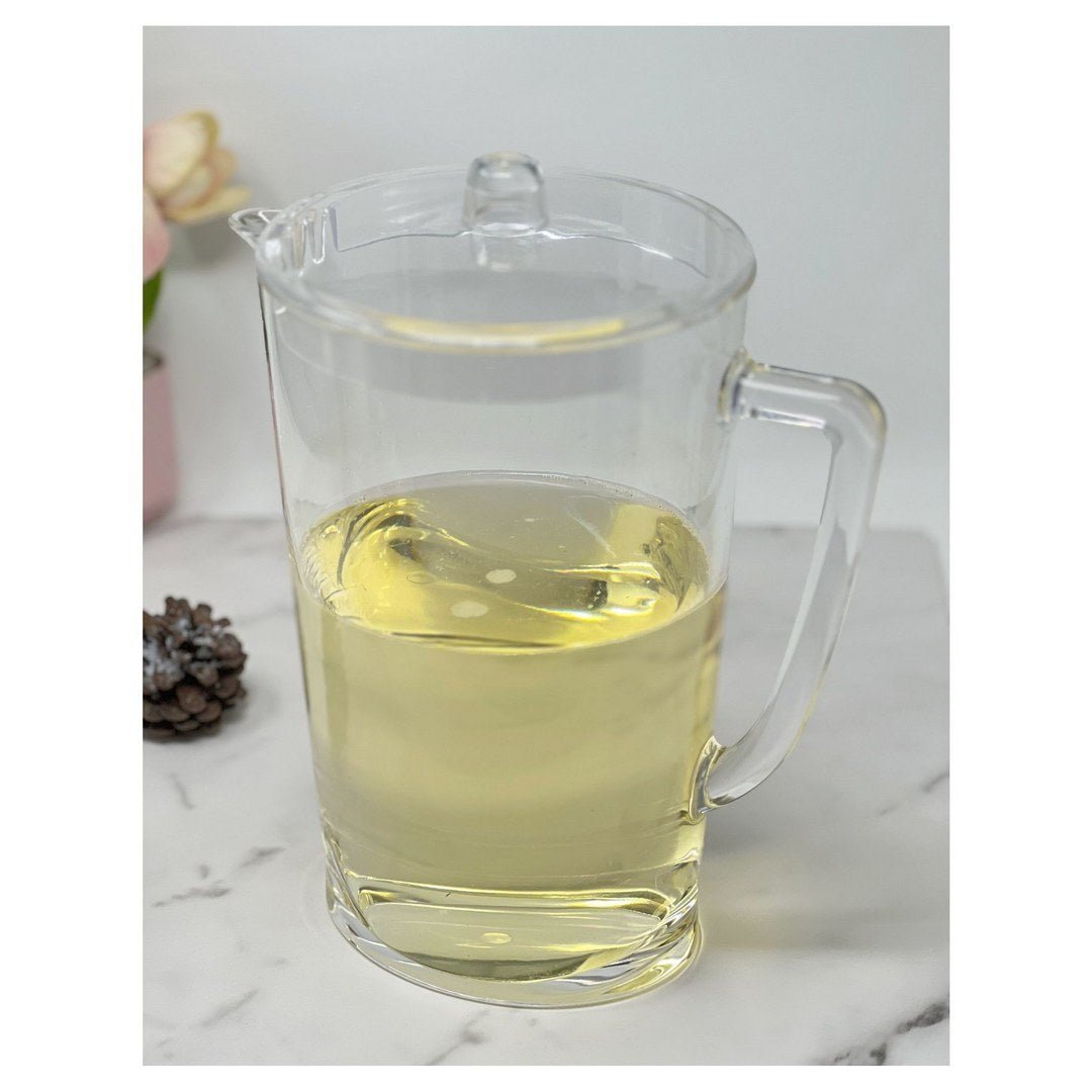 2.75 Quarts Water Pitcher with Lid, Oval Halo Design Unbreakable Plastic Pitcher, Drink Pitcher, Juice Pitcher with Spout BPA Free - Tuesday Morning - Drinking Glasses