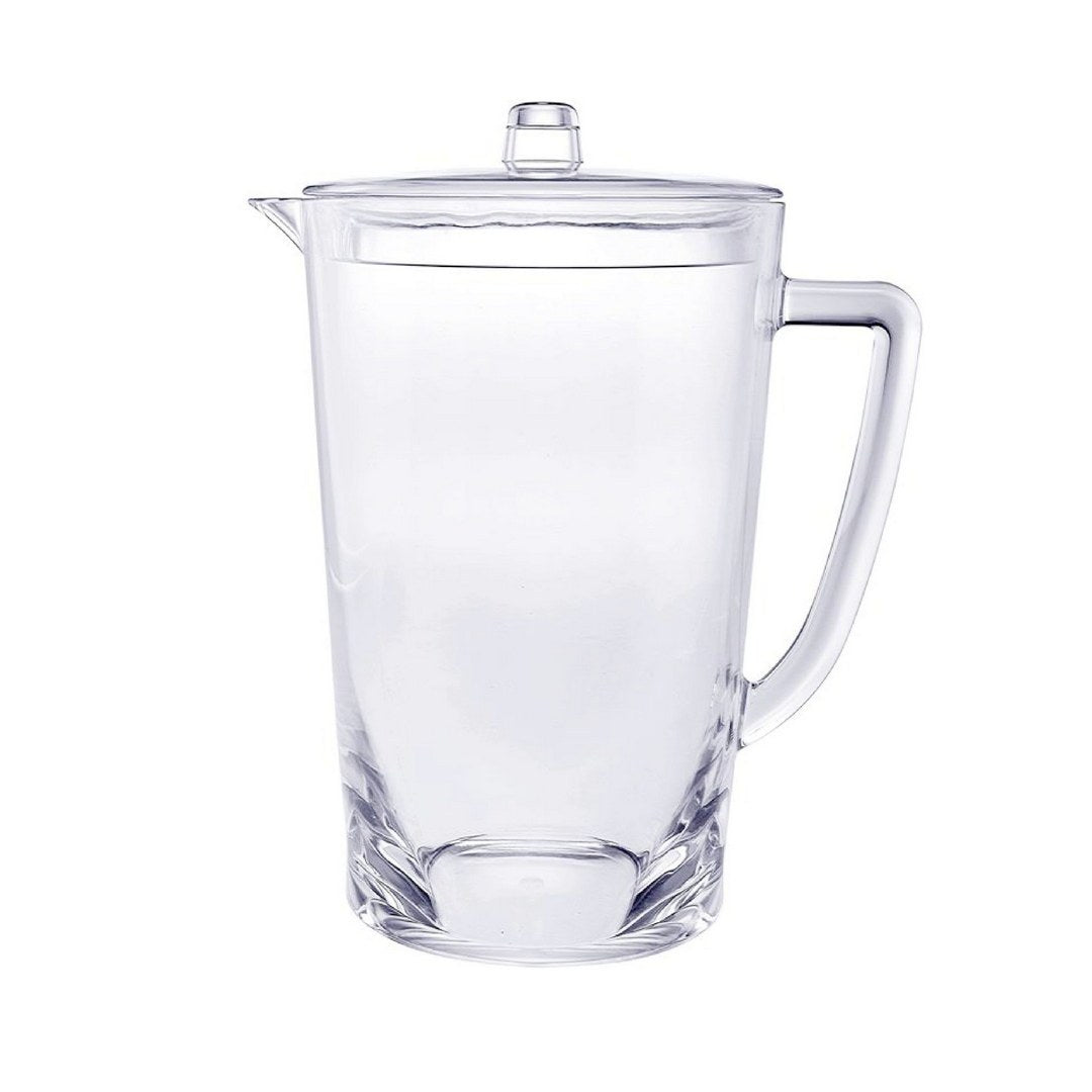 2.75 Quarts Water Pitcher with Lid, Oval Halo Design Unbreakable Plastic Pitcher, Drink Pitcher, Juice Pitcher with Spout BPA Free - Tuesday Morning - Drinking Glasses