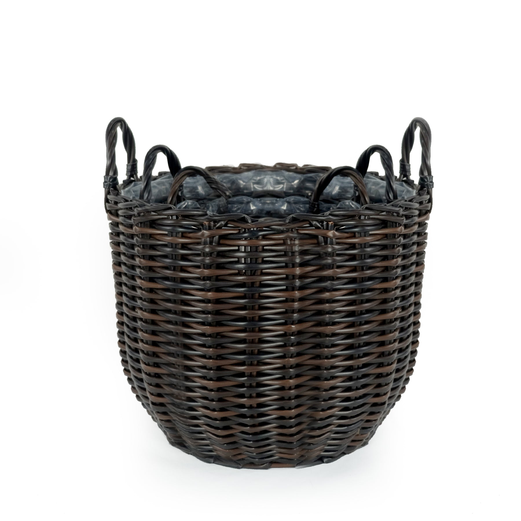 3 - Pack Wicker Multi - purposes Basket with Handle - Planter Basket - Espresso - Tuesday Morning - Pots & Planters