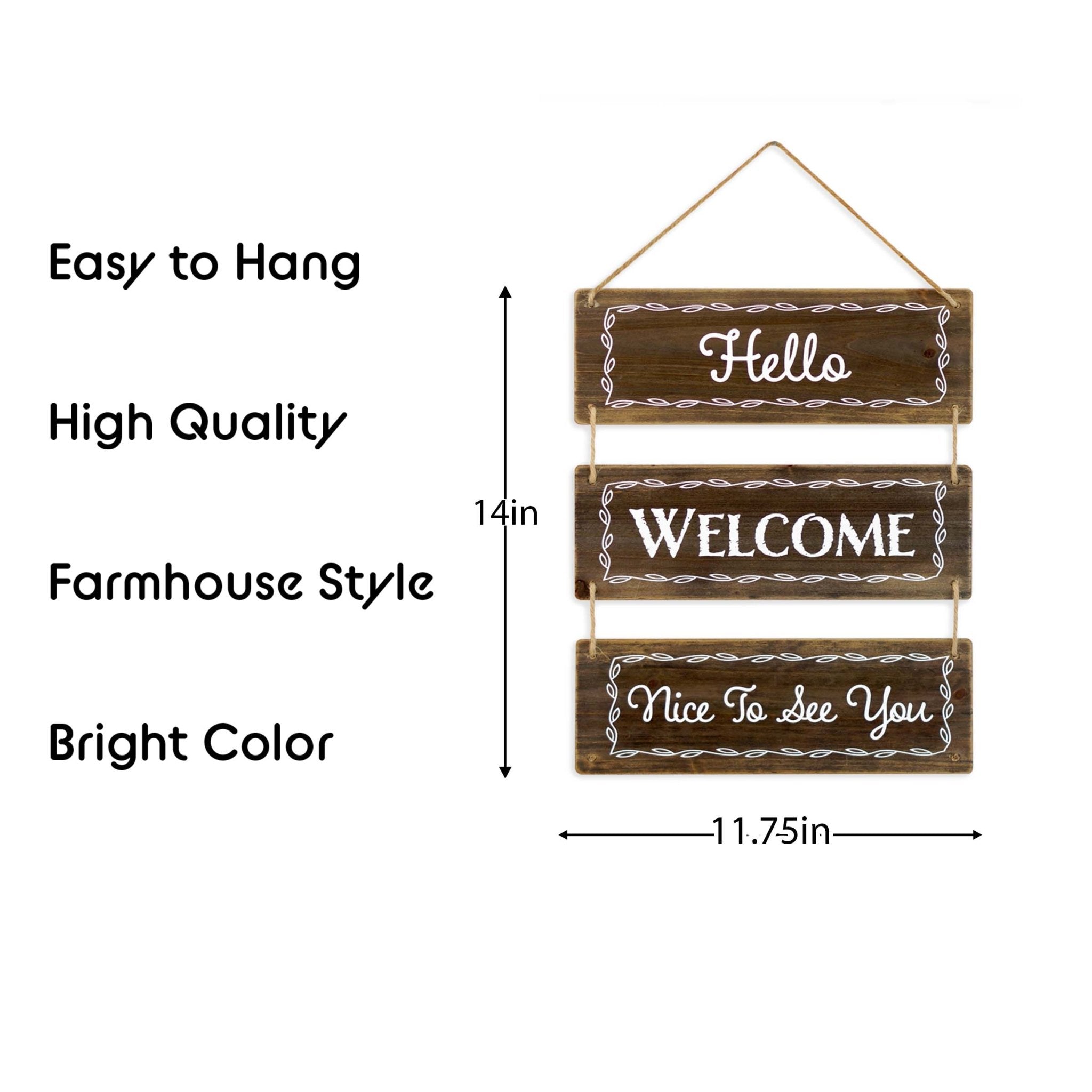 3 Panels Reversible Hanging Wood Wall Sign Decor - Tuesday Morning - Wall Signs