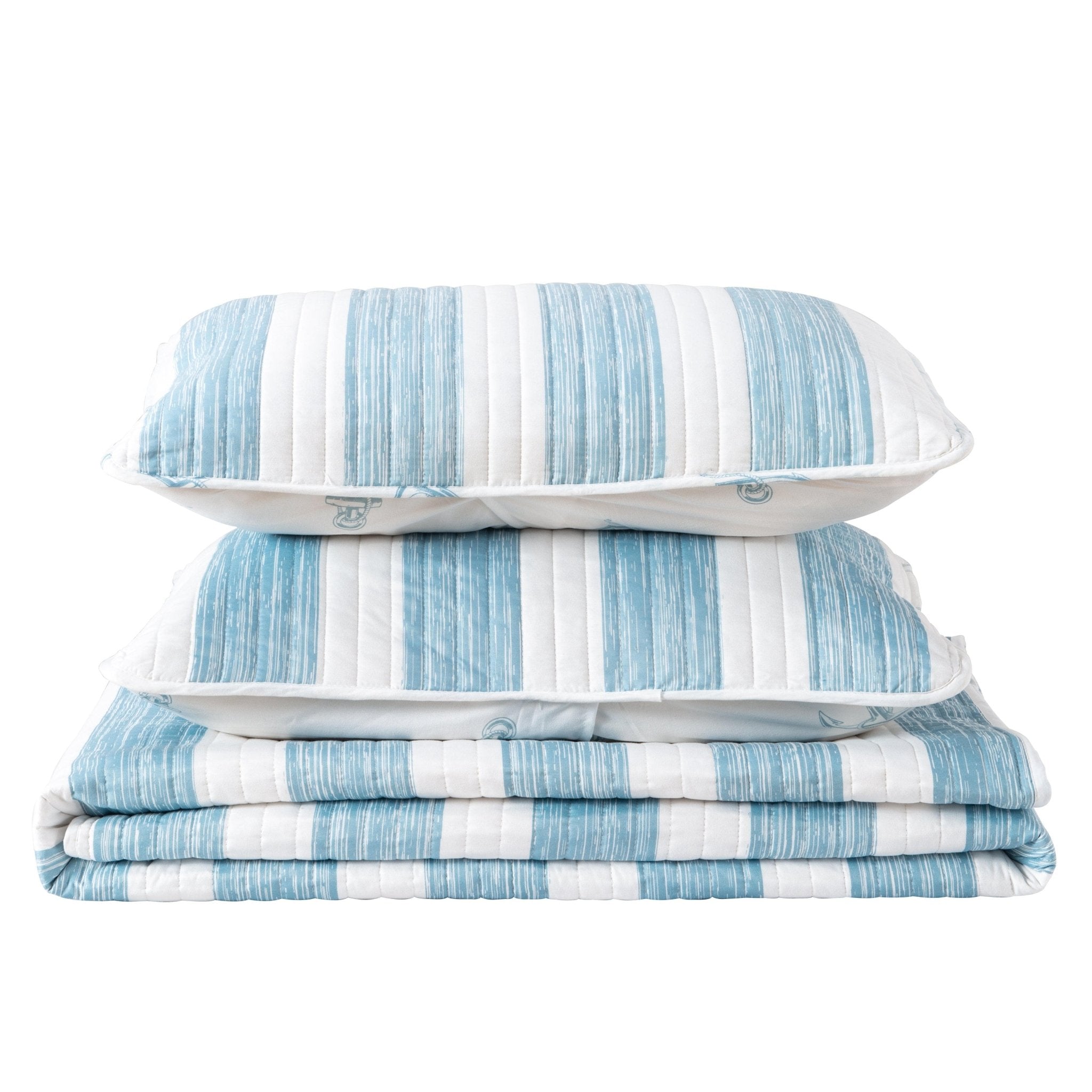 3 - Piece Coastal Quilt - Casco Bay Collection - Tuesday Morning - Comforters & Duvets