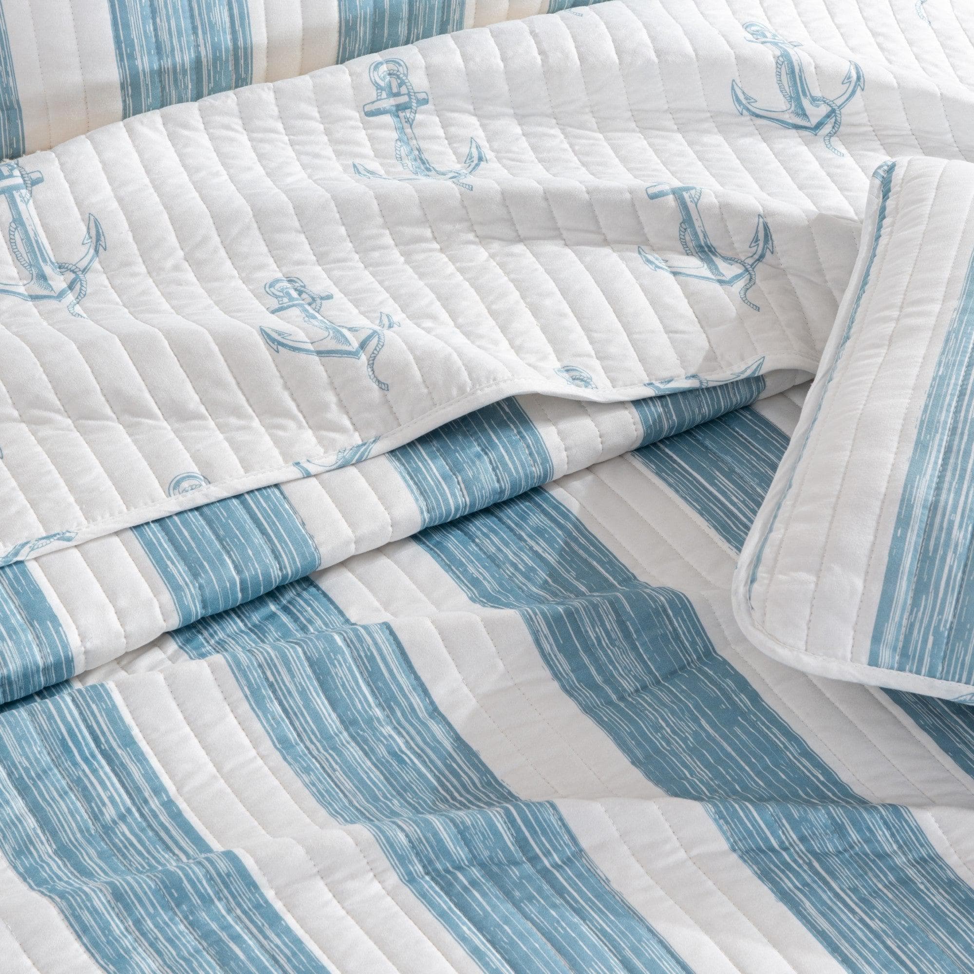 3 - Piece Coastal Quilt - Casco Bay Collection - Tuesday Morning - Comforters & Duvets