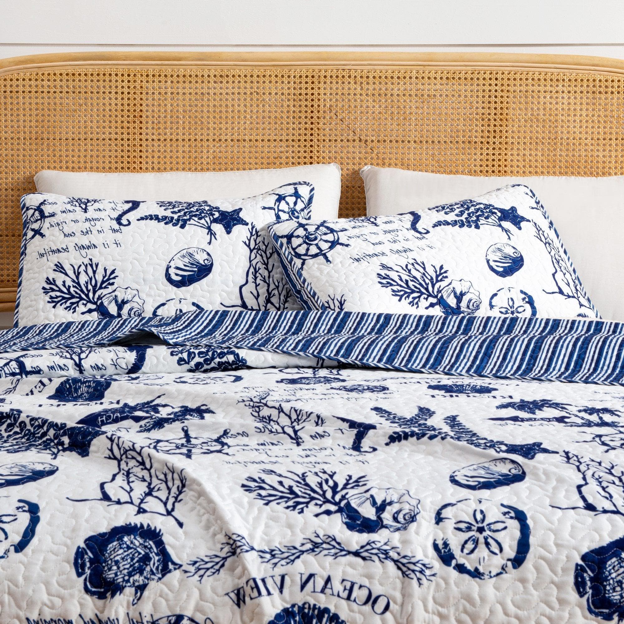 3 - Piece Coastal Quilt - Catalina Collection - Tuesday Morning - Comforters & Duvets