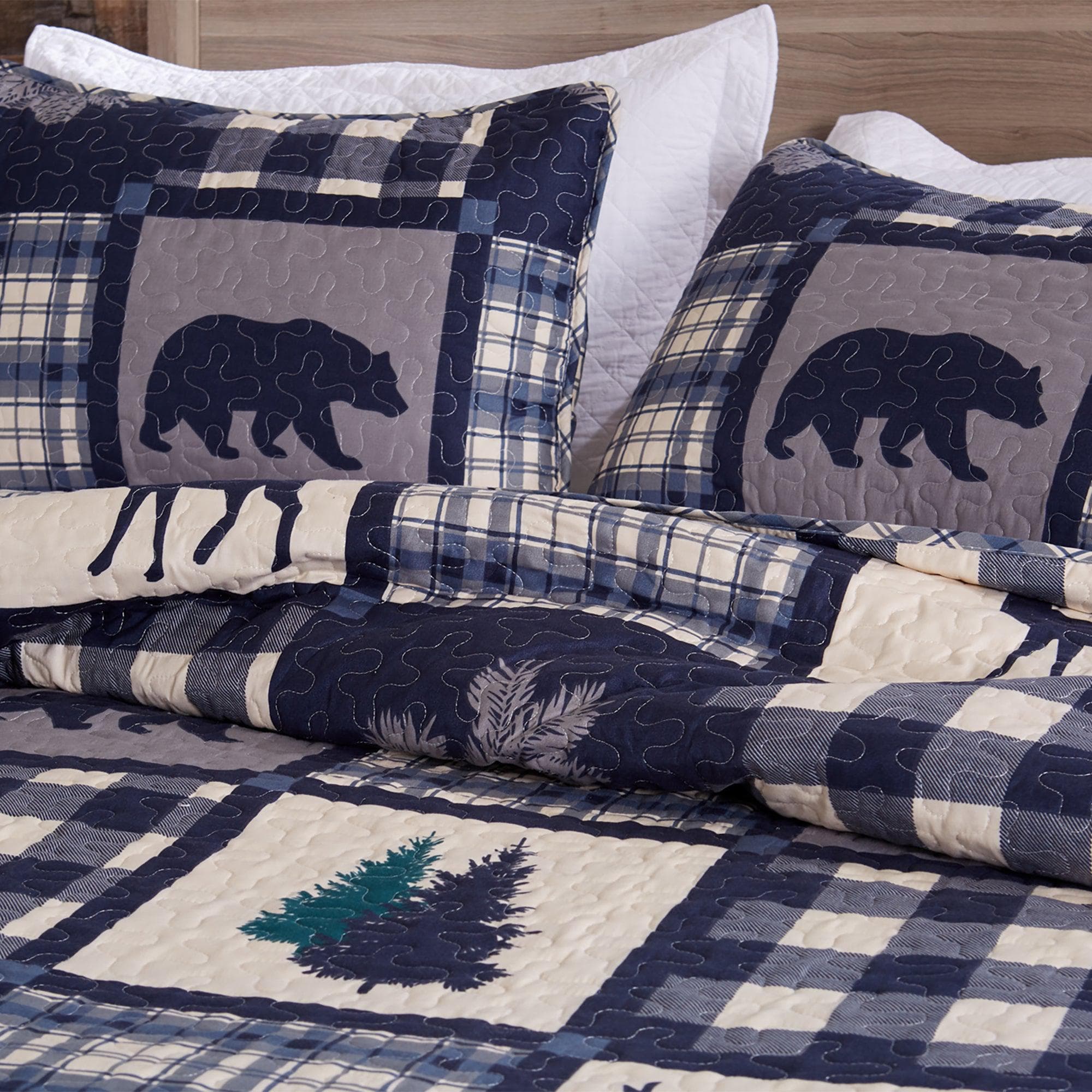 3 - Piece Lodge Quilt - Stonehurst Collection (3 Colors available) - Tuesday Morning - Comforters & Duvets