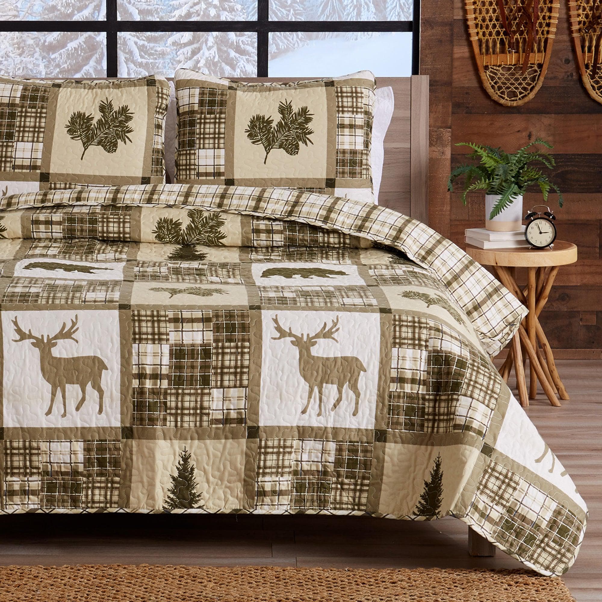 3 - Piece Lodge Quilt - Stonehurst Collection (3 Colors available) - Tuesday Morning - Comforters & Duvets