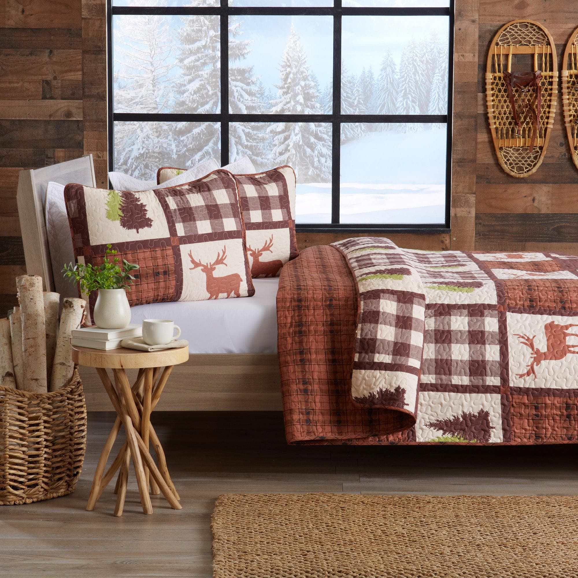 3 - Piece Lodge Quilt - Stonehurst Collection (3 Colors available) - Tuesday Morning - Comforters & Duvets