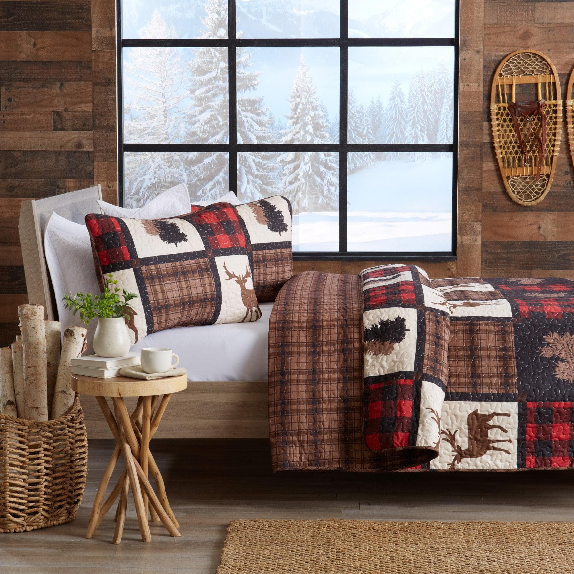 3 - Piece Lodge Quilt - Stonehurst Collection (3 Colors available) - Tuesday Morning - Comforters & Duvets