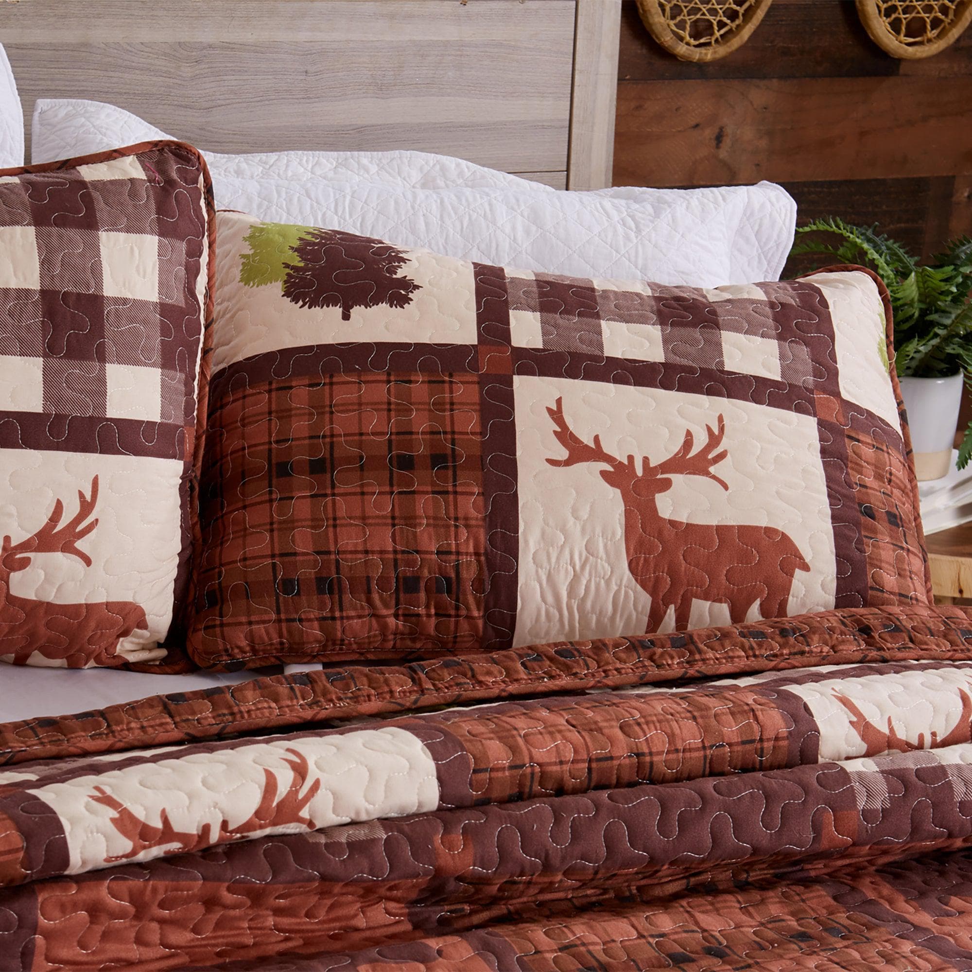 3 - Piece Lodge Quilt - Stonehurst Collection (3 Colors available) - Tuesday Morning - Comforters & Duvets