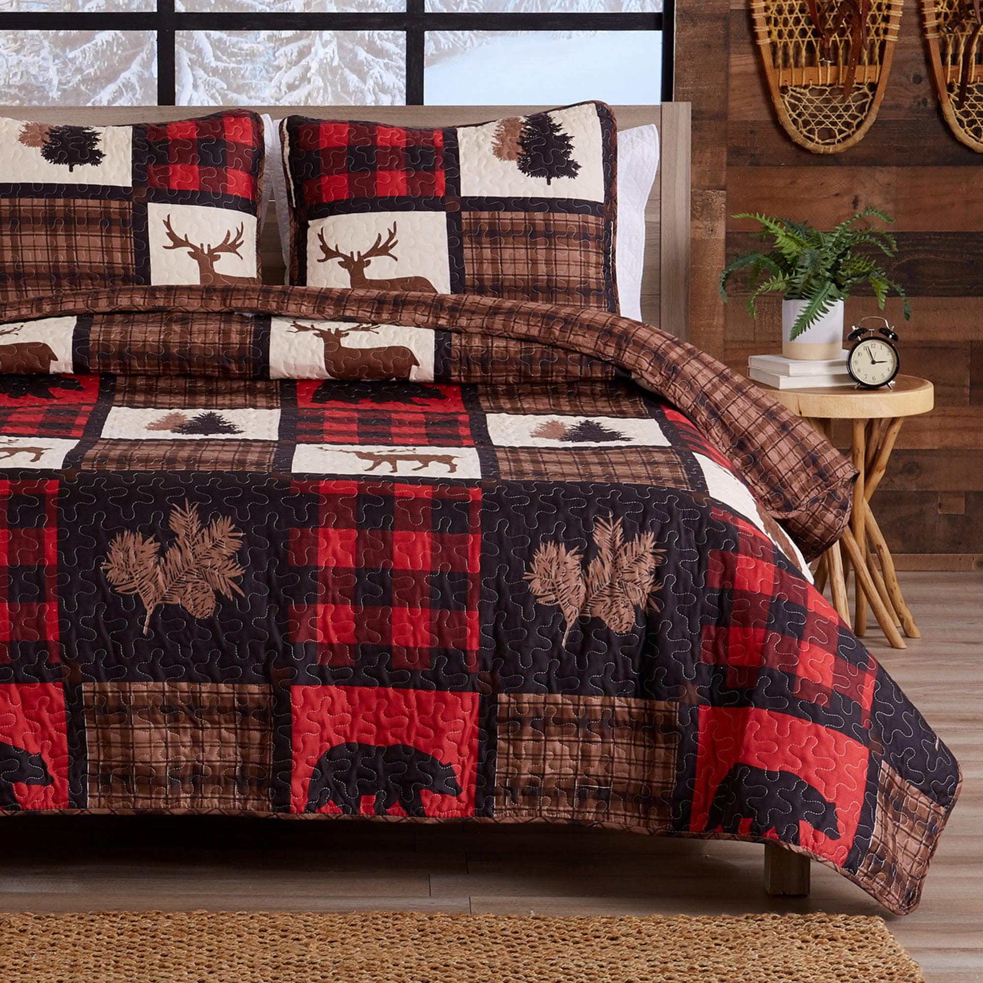 3 - Piece Lodge Quilt - Stonehurst Collection (3 Colors available) - Tuesday Morning - Comforters & Duvets