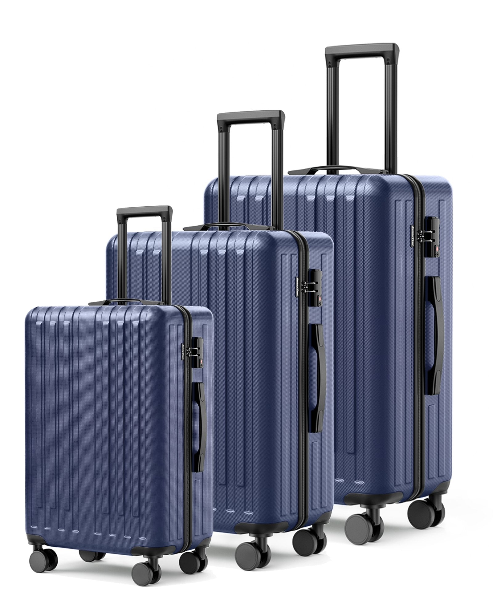 3 - Piece Luggage Set with 360°Spinner Wheels Suitcases with Hard - sided Lightweight ABS Material - Tuesday Morning - Luggage & Bags