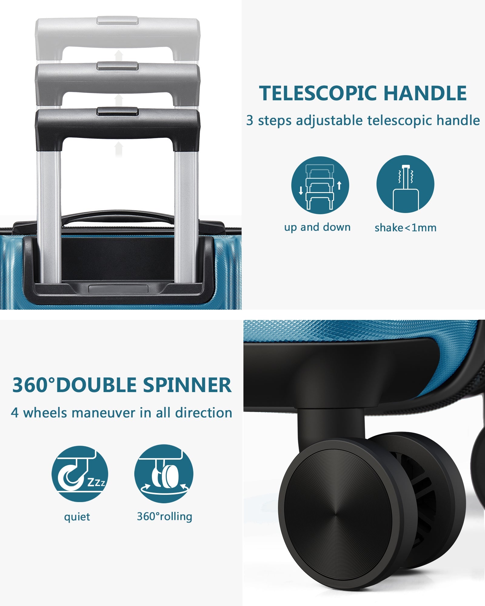 3 - piece Luggage Set with TSA Lock& Double Spinner Wheels, Expandable For Large Storage - Tuesday Morning - Luggage & Bags