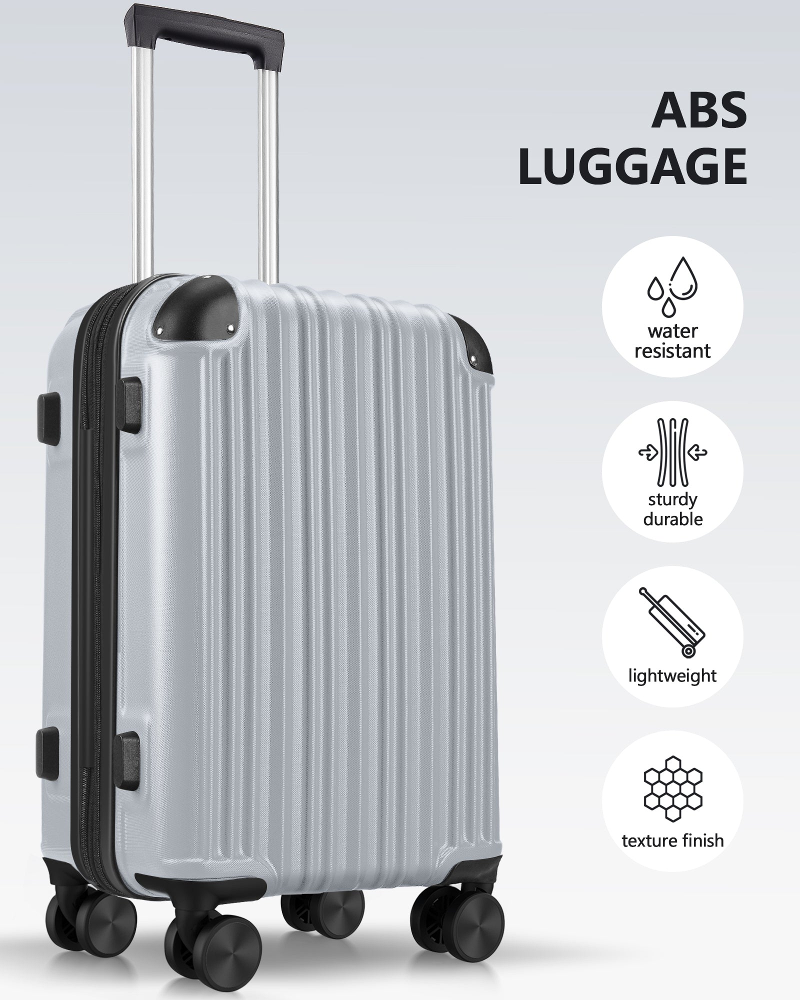 3 - piece Luggage Set with TSA Lock& Double Spinner Wheels, Expandable For Large Storage - Tuesday Morning - Luggage & Bags