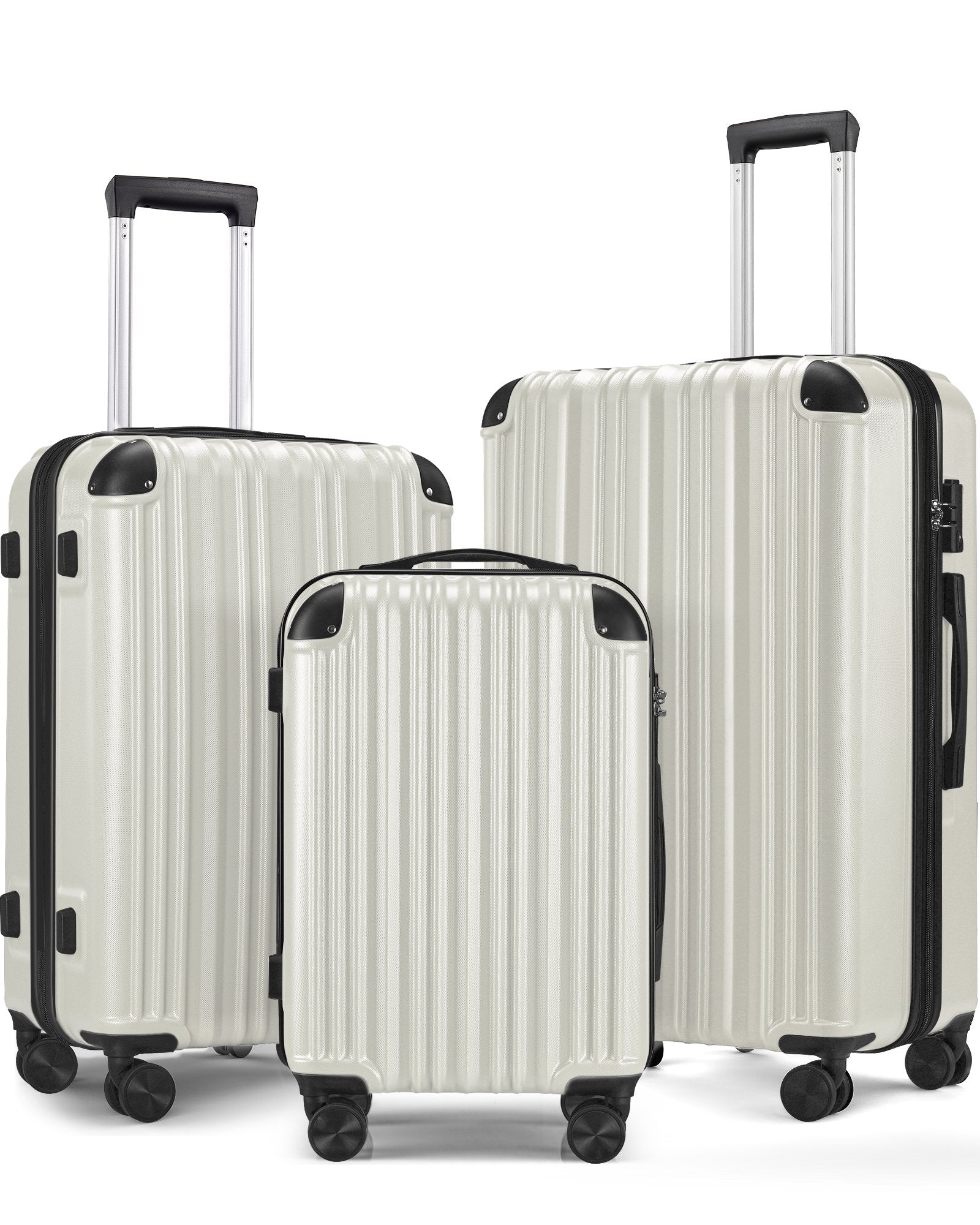 3 - piece Luggage Set with TSA Lock& Double Spinner Wheels, Expandable For Large Storage - Tuesday Morning - Luggage & Bags