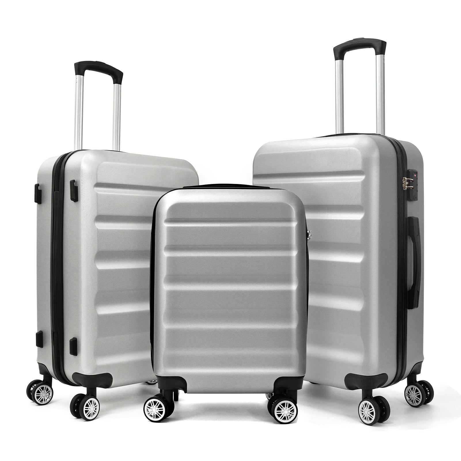 3 - Piece Luggage(20inches,24inches,28inches)Featuring 360°Rotating Wheels and TSA Lock ABS Hard Shell yet Practical Design Suitable for both Men and Women - Tuesday Morning - Luggage Sets