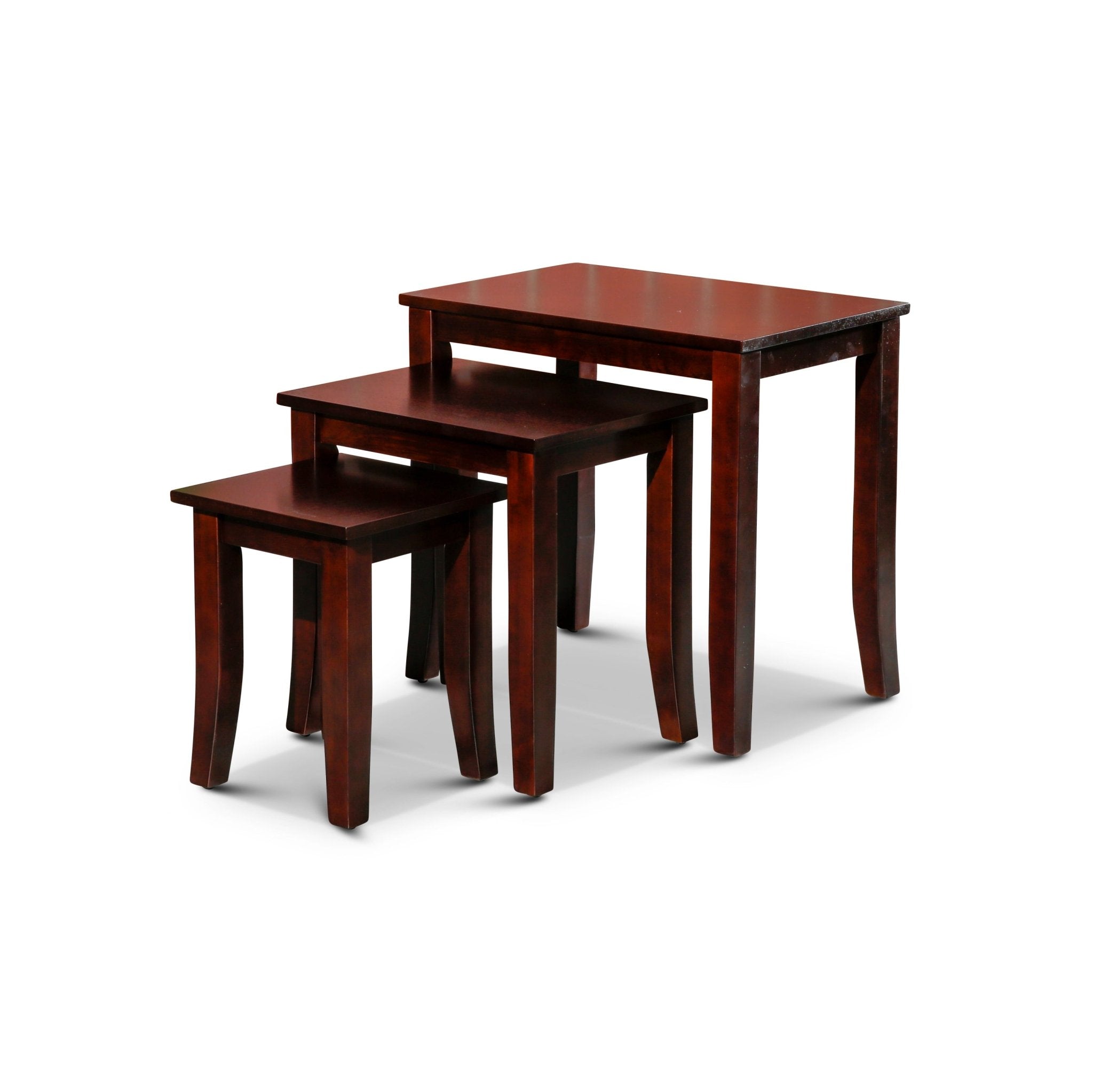 3 - Piece Nesting Table Set, Dark Brown - Tuesday Morning - Table & Bar Stools