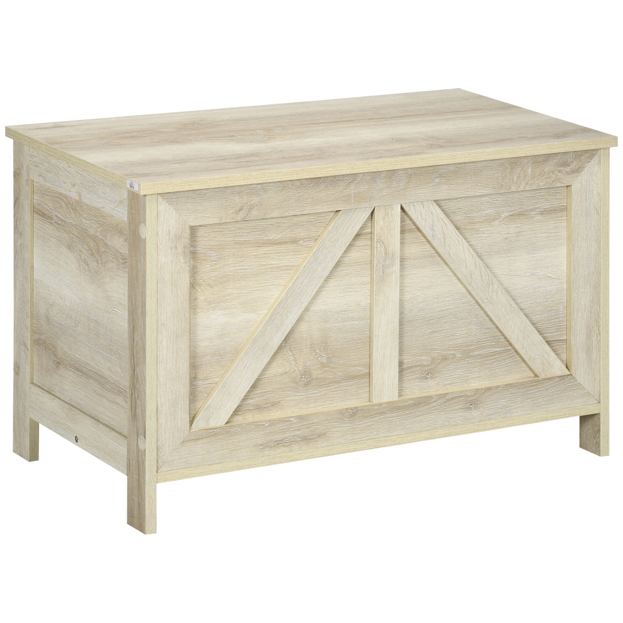 30 Farmhouse Storage Chest, Lift Top Box Organizer with Safety Hinge to Open Up 150° , White - Tuesday Morning - Benches