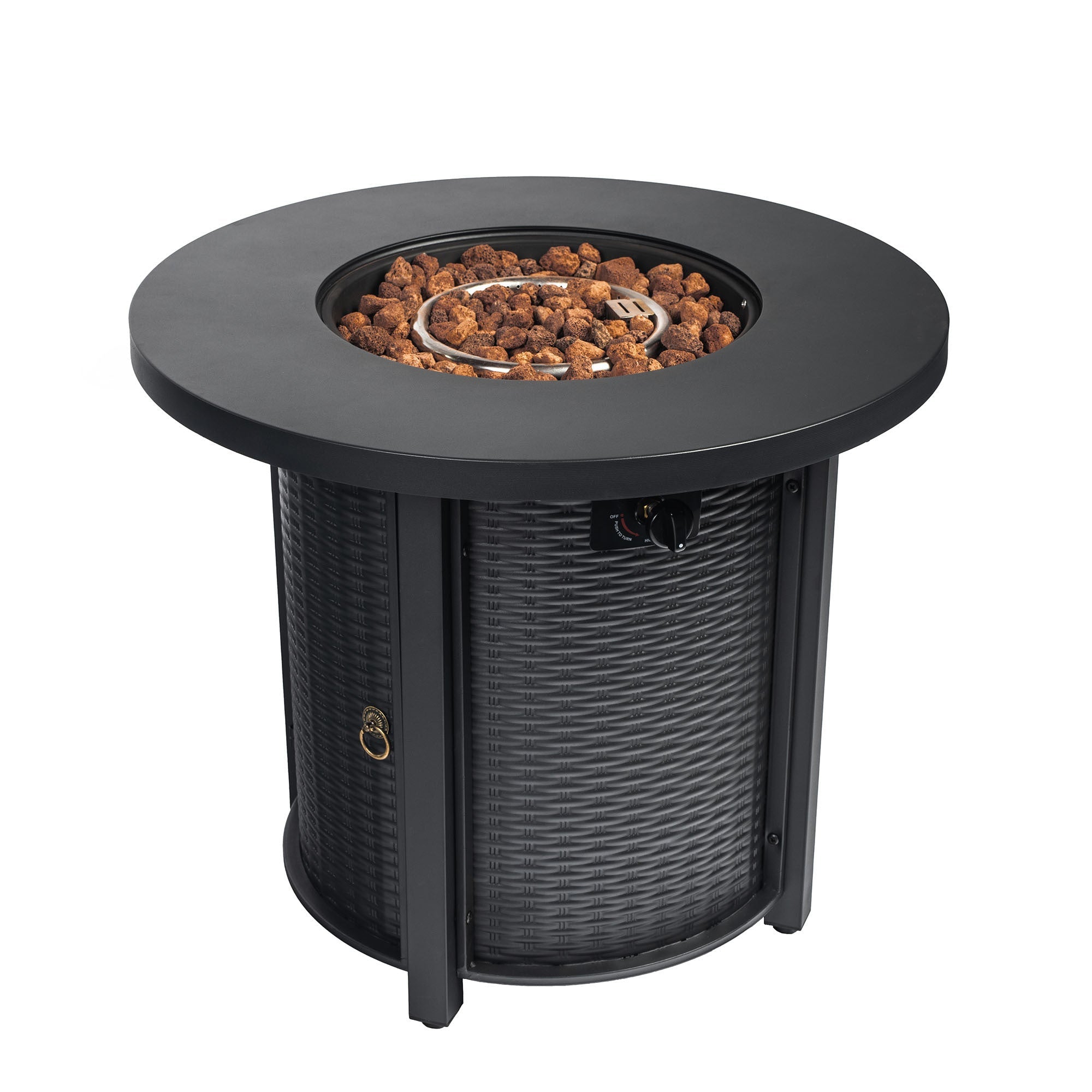 30inch Propane Round Fire Table 40000BTU Propane Fire Pit Table - Tuesday Morning - Fire Pits