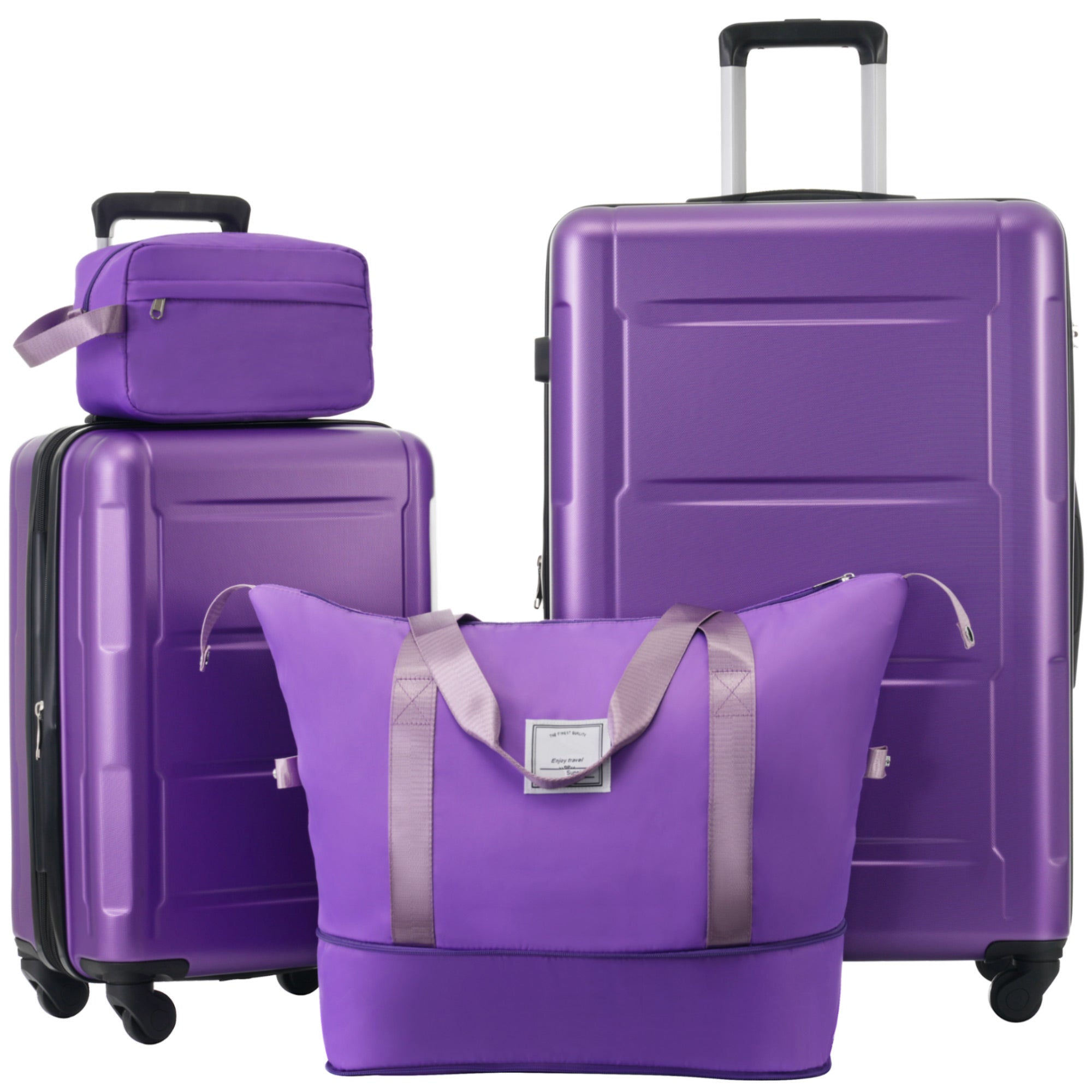 2 Piece Luggage Set with Bags Expanable Spinner Wheels ABS Lightweight Suitcase with TSA Lock