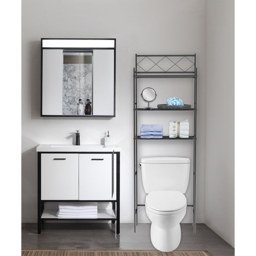 Bathroom Shelf Over-The-Toilet, Bathroom Organizer Cabinet with