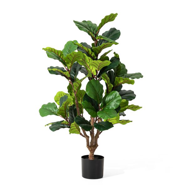 3.5ft. Faux Fiddle Leaf Fig Tree in Pot - Tuesday Morning - Faux Trees