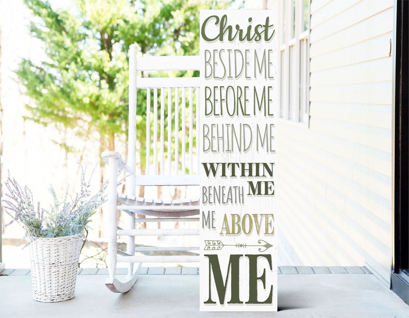 36in Christian Motivational Wooden Porch Sign - Inspirational Front Door Wall Decor for a Positive and Uplifting Atmosphere Fun Door Sign - Tuesday Morning - Wall Signs