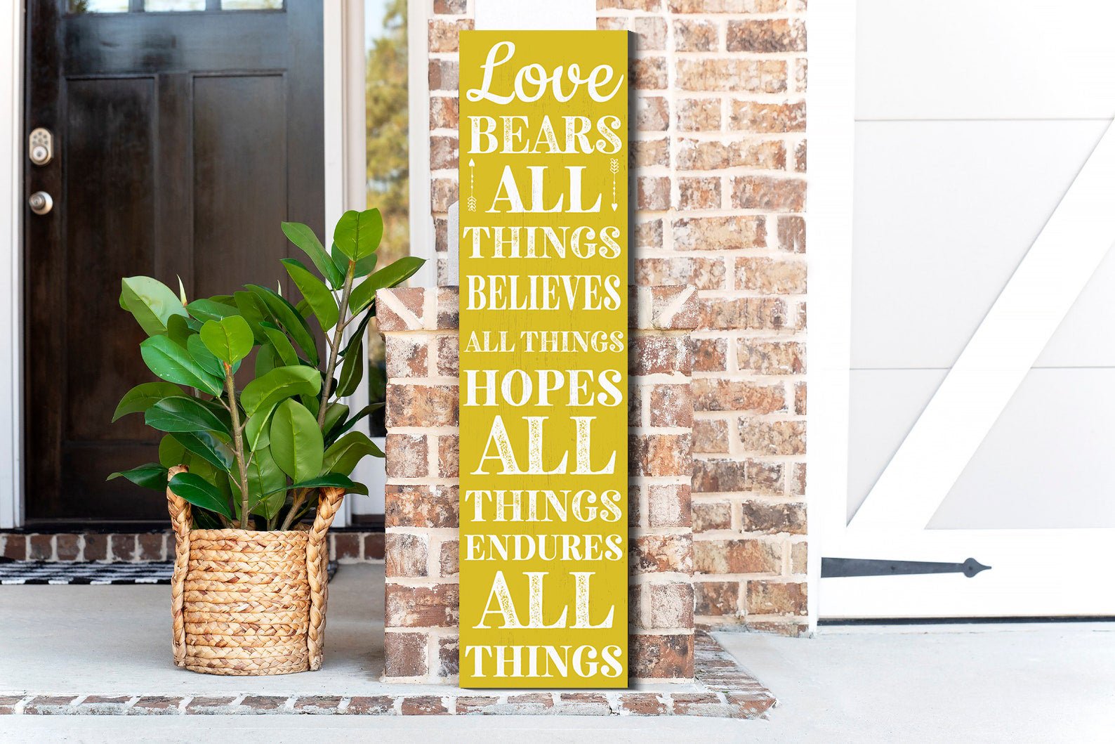 36in Christian Motivational Wooden Porch Sign - Inspirational Front Door Wall Decor for a Positive and Uplifting Atmosphere - Tuesday Morning - Wall Signs