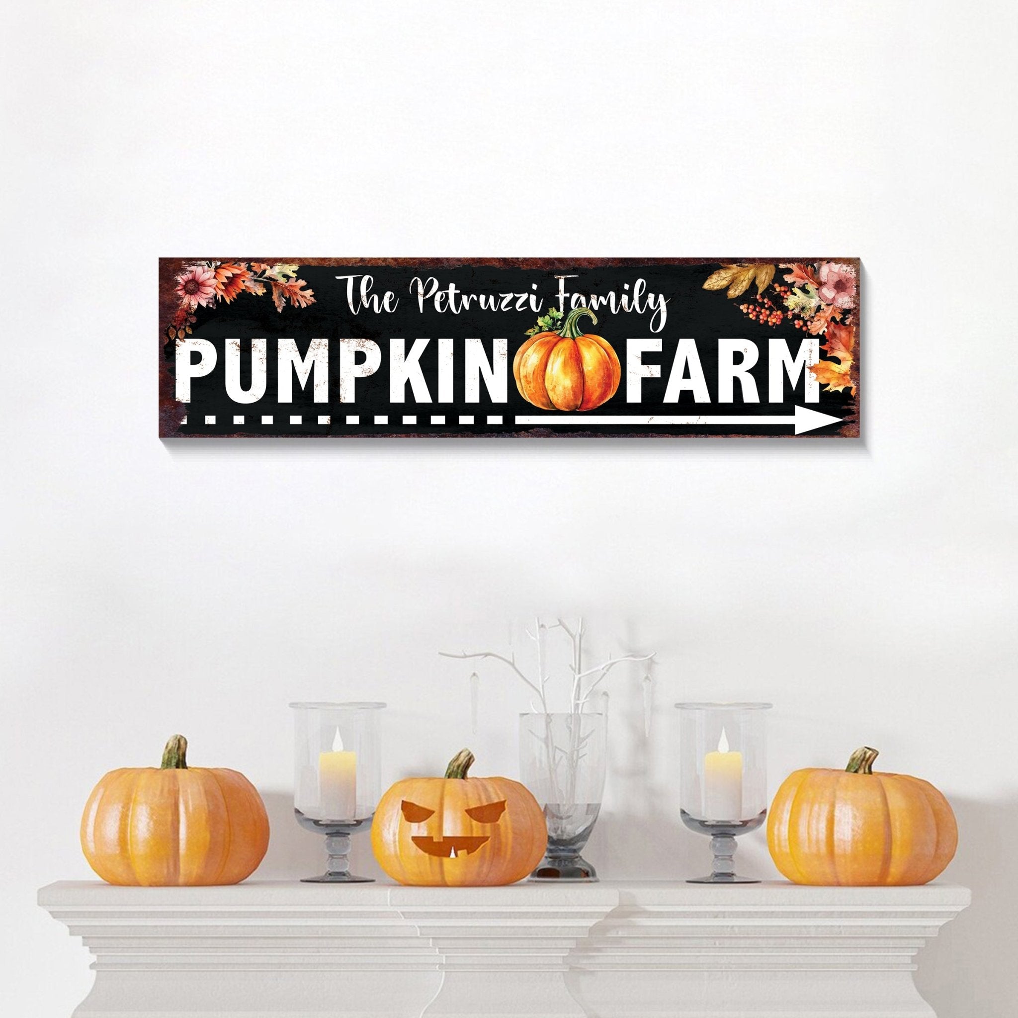 36in Custom Family Name Fall Wall Decor - Autumn Harvest Decor for a Personalized Seasonal Touch - Tuesday Morning - Wall Signs