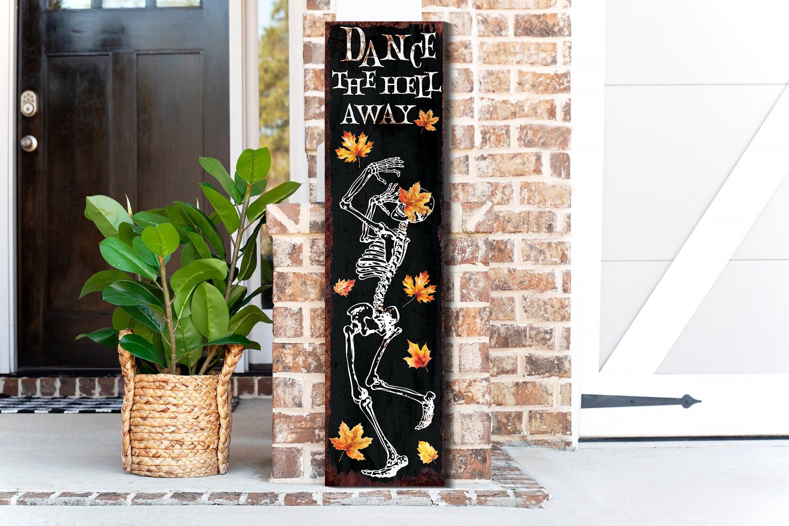 36in Dancing Skeleton Halloween Porch Sign - Tuesday Morning - Wall Signs