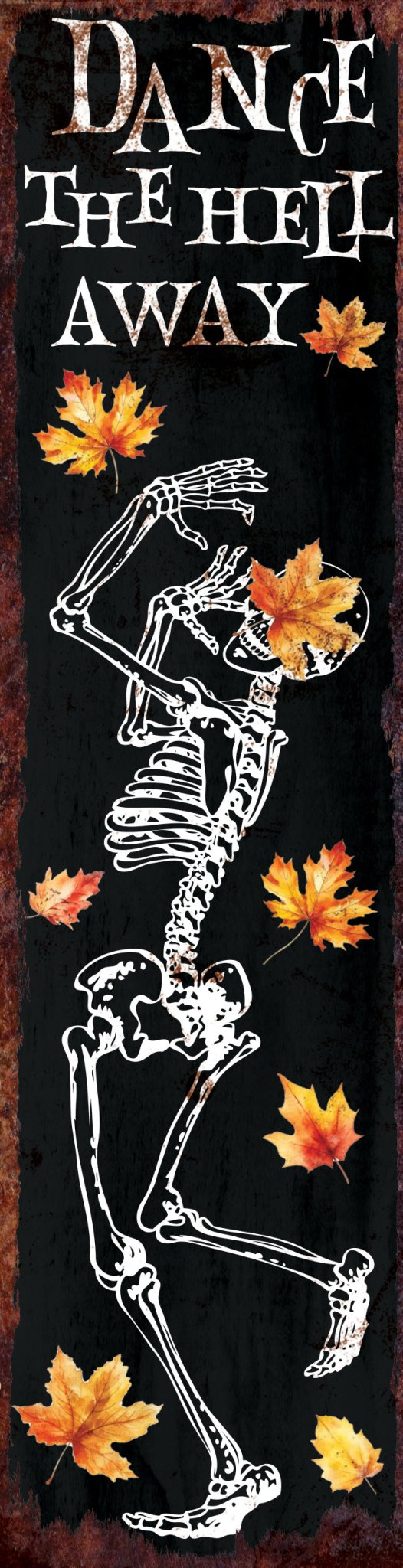 36in Dancing Skeleton Halloween Porch Sign - Tuesday Morning - Wall Signs