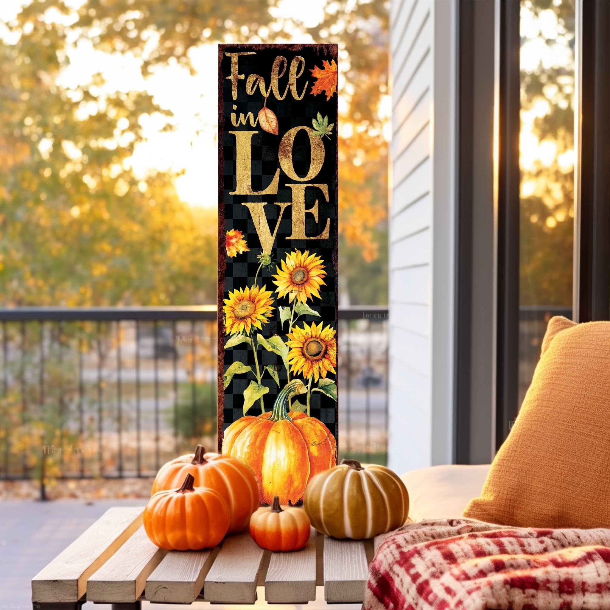 36in Fall in Love Porch Sign - Tuesday Morning - Wall Signs