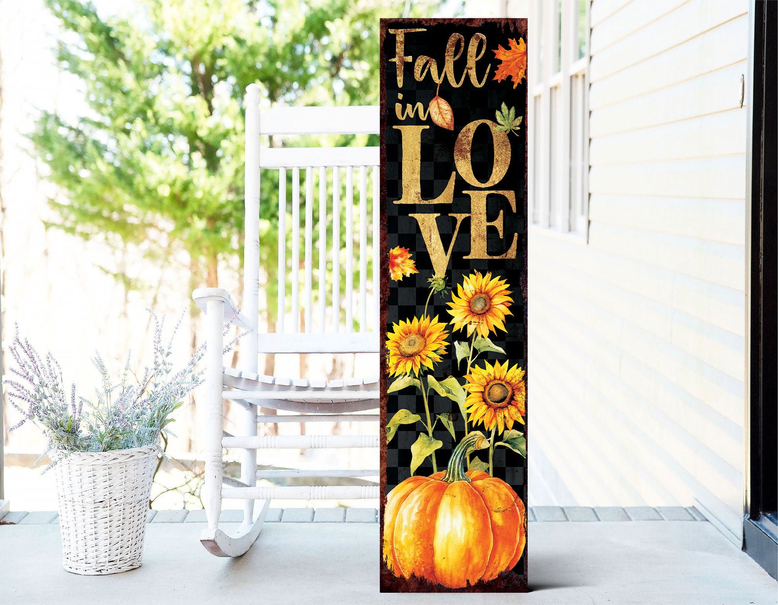 36in Fall in Love Porch Sign - Tuesday Morning - Wall Signs