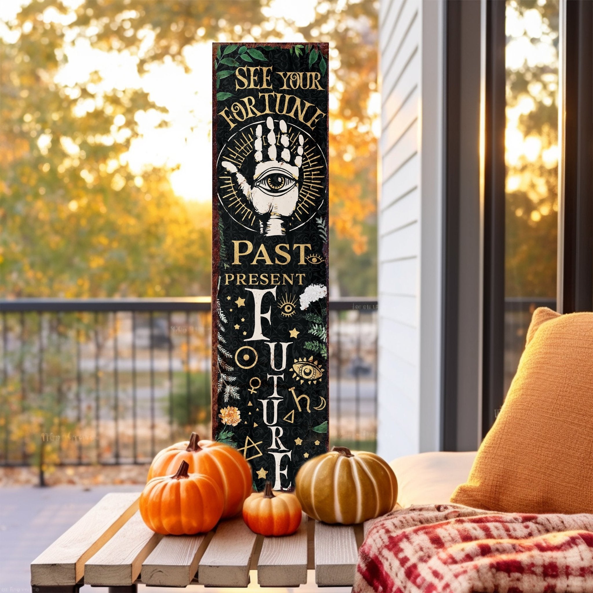 36in Fortune Teller Halloween Porch Sign - Front Porch Halloween Welcome Sign - Tuesday Morning - Wall Signs