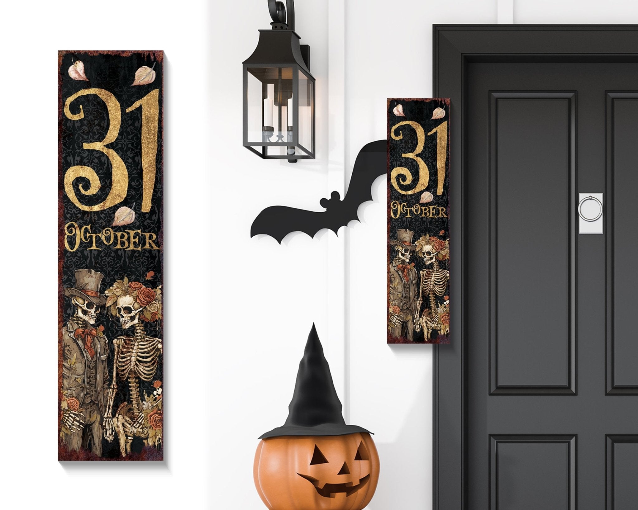 36in Halloween Porch Sign Decoration - Rustic Halloween Sign - Tuesday Morning - Wall Signs