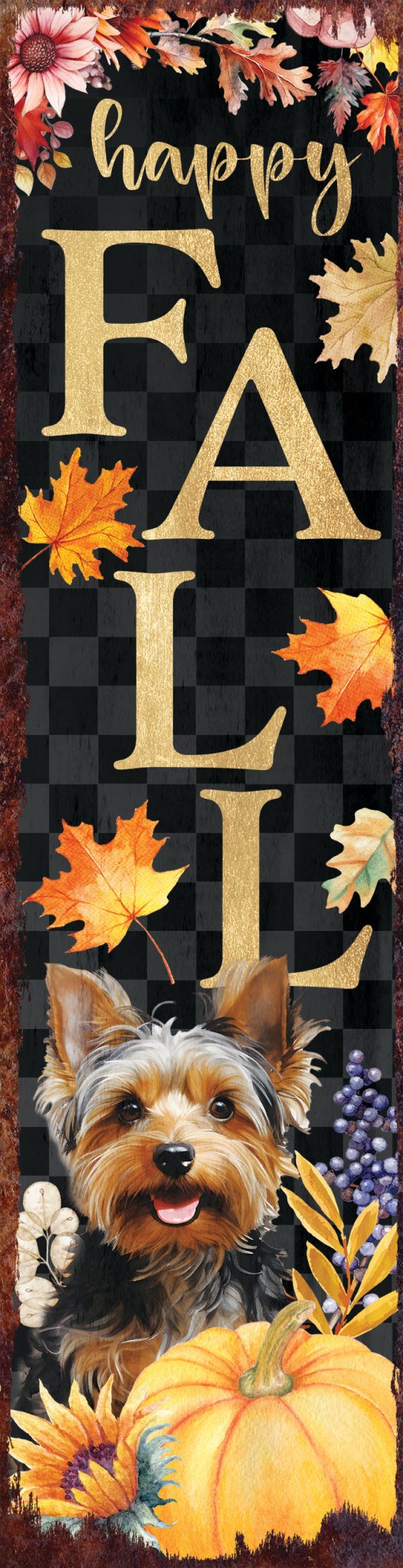 36in Hello Fall Custom Pet Porch Sign - Front Porch Fall Welcome Sign - Tuesday Morning - Wall Signs