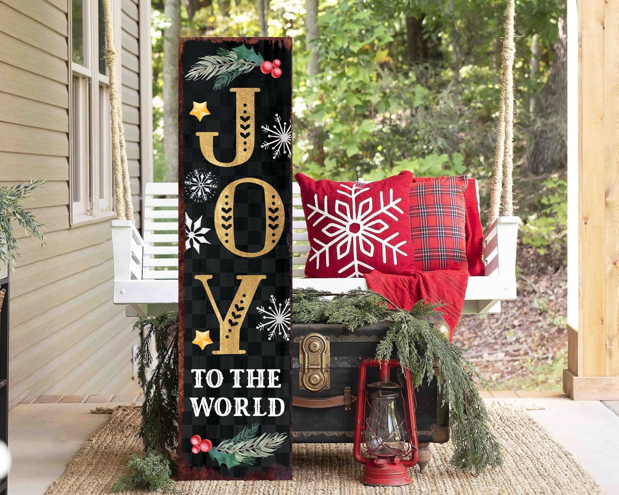 36in Joy to the World Christmas Porch Sign - Tuesday Morning - Wall Signs