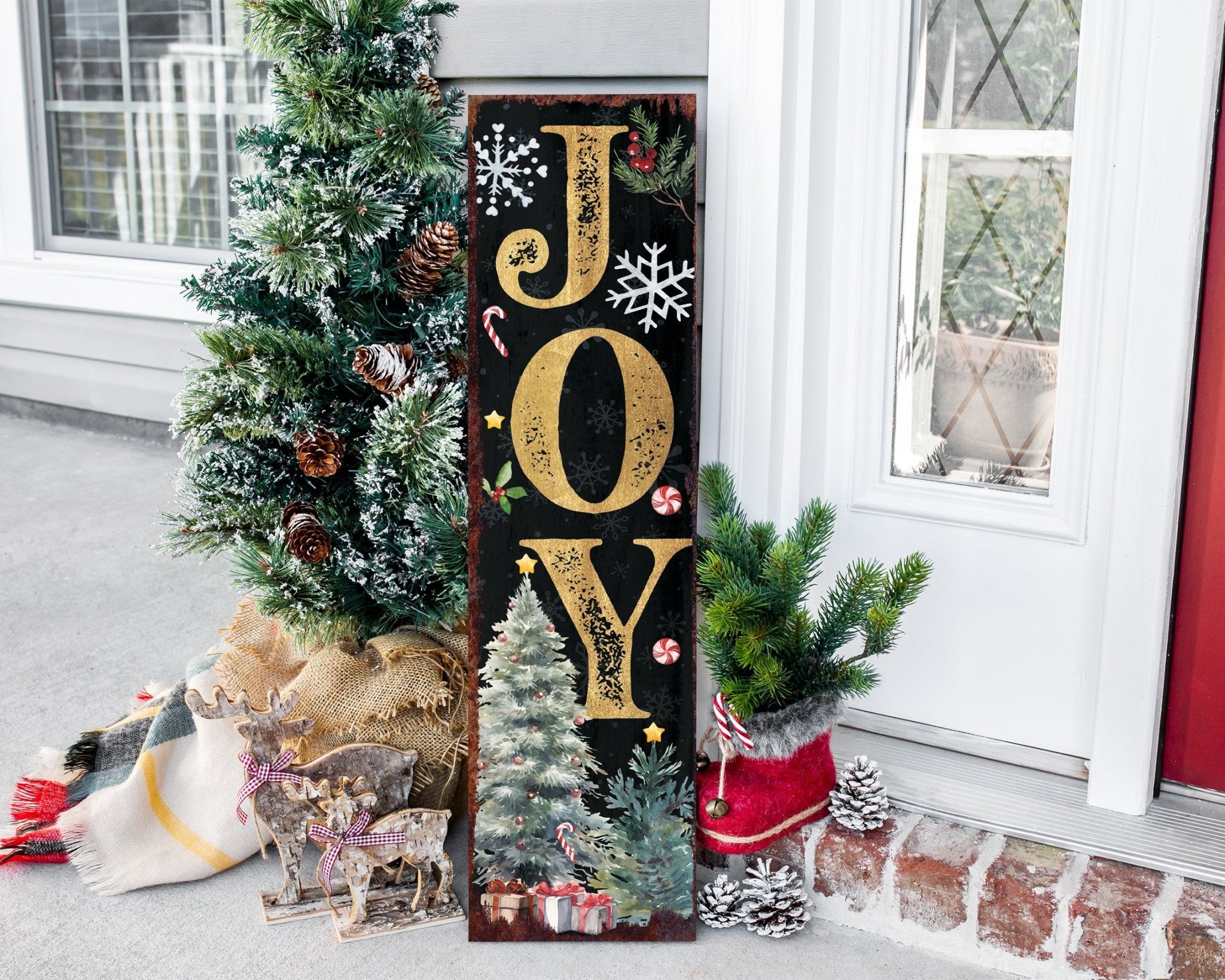 36in Joy to the World Christmas Porch Sign - Tuesday Morning - Wall Signs