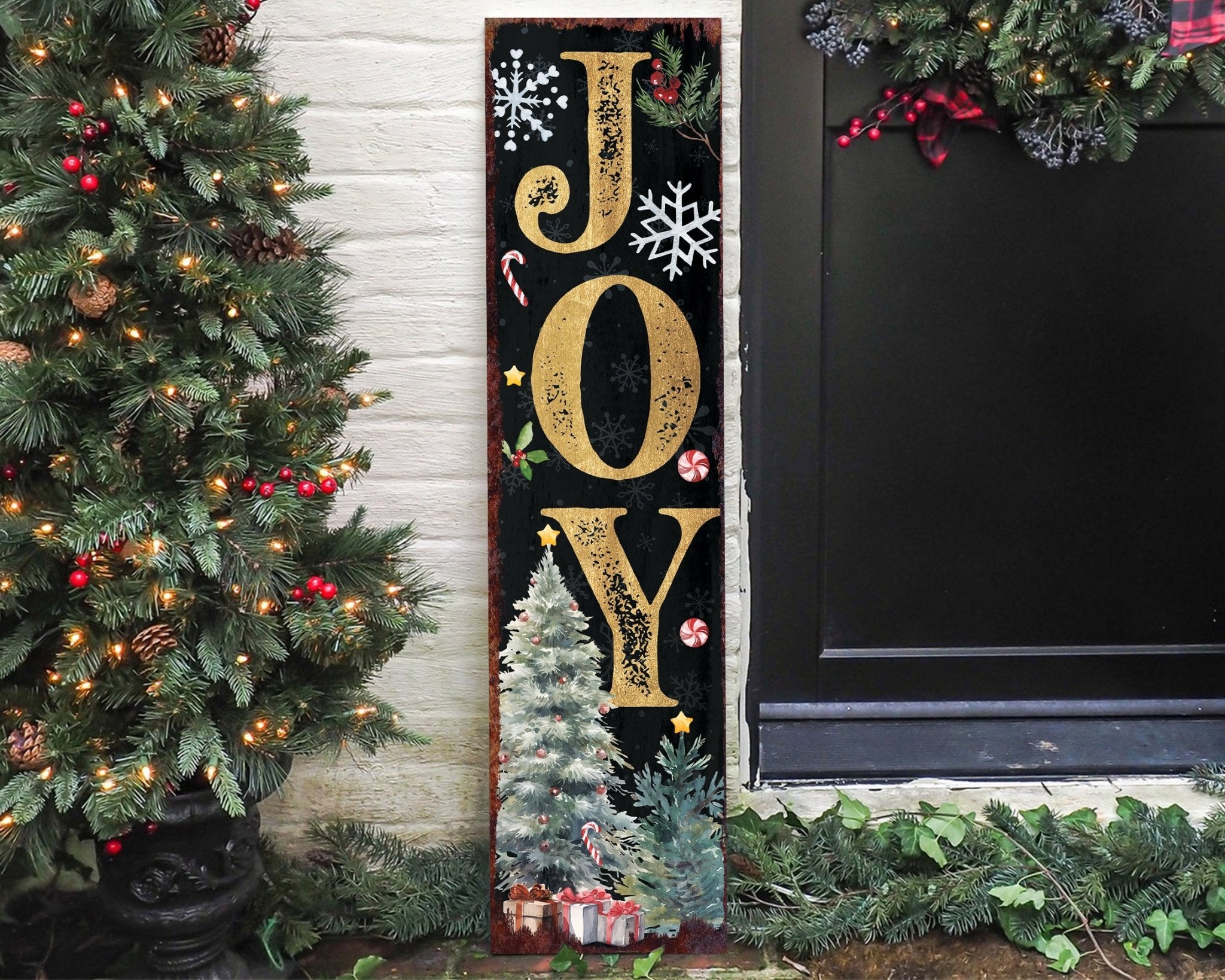 36in Joy to the World Christmas Porch Sign - Tuesday Morning - Wall Signs