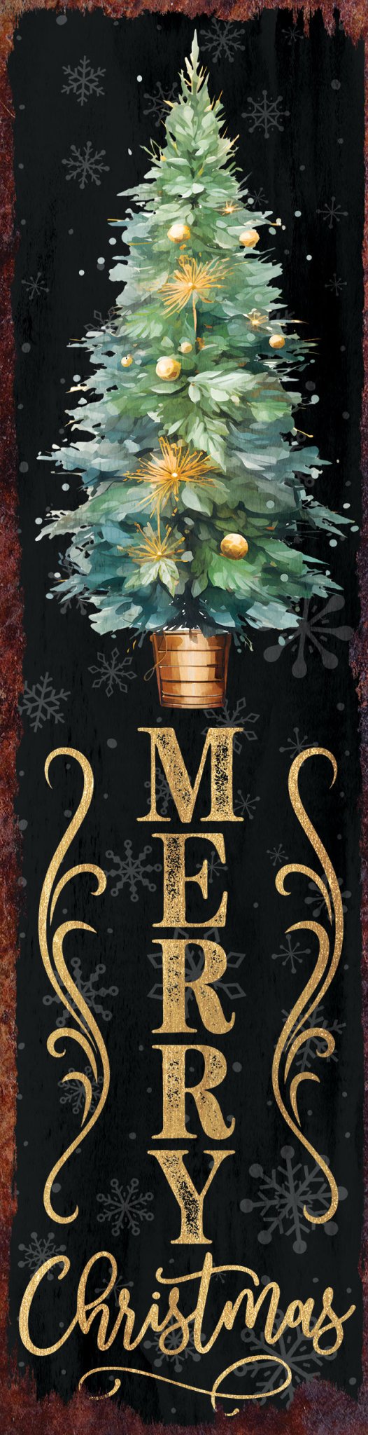 36in Merry Christmas Sign for Front Porch - Vintage Christmas Decoration - Tuesday Morning - Wall Signs