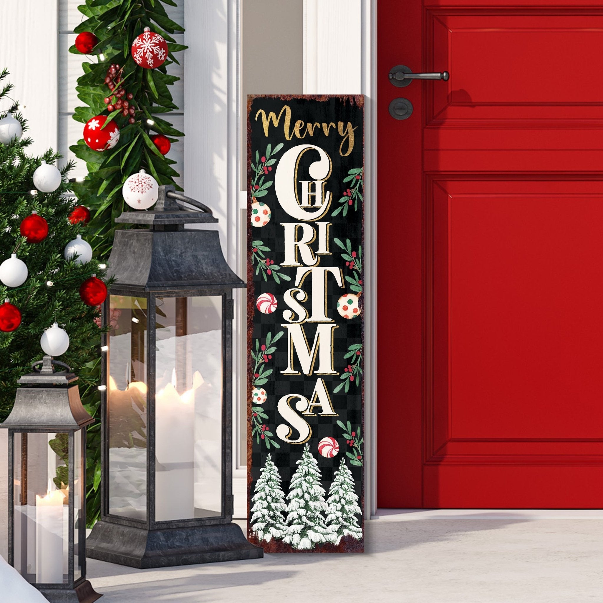 36in Merry Christmas Sign for Front Porch - Tuesday Morning - Wall Signs